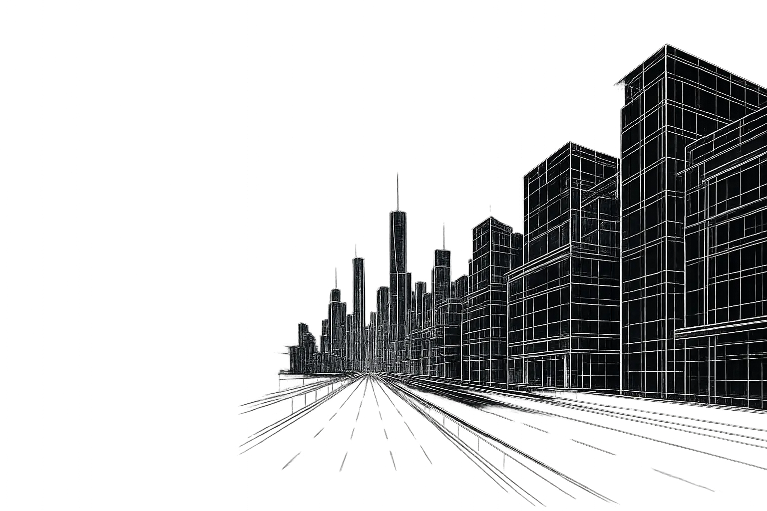 City road wireframe